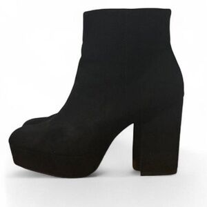 Mossimo Supply Co. Black Faux Suede Platform Ankle Boots Booties Women’s Size 7